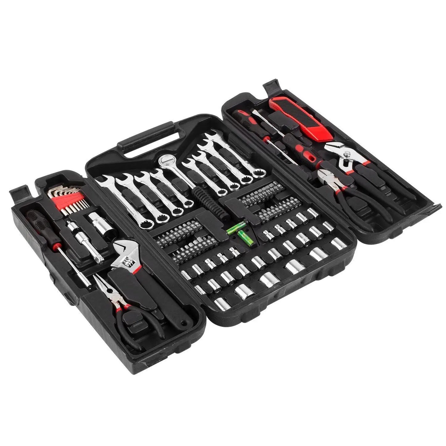 95PCS Mechanics Tool Set, General Purpose Mixed Sockets and Wrenches