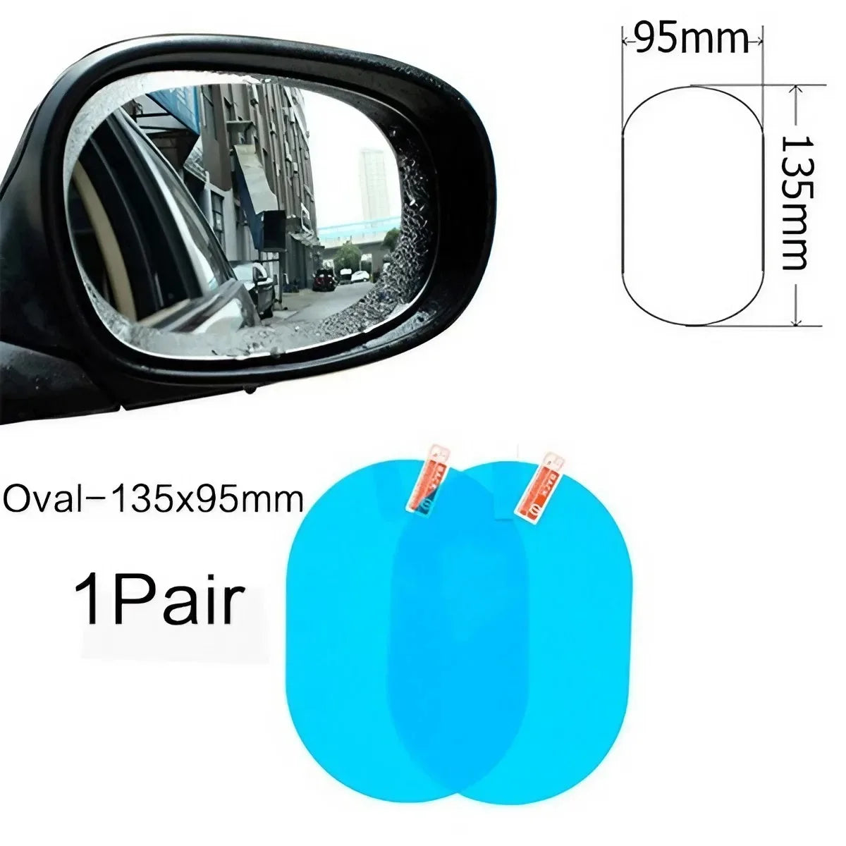 1 Pair/2 Pairs Car Rearview Mirror Rainproof Film