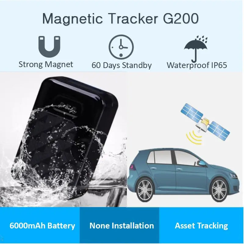 Wireless Car GPS Tracker G200 Super Magnet WaterProof Vehicle