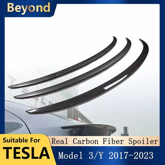 Real Carbon Fiber 2023 For Tesla Mode 3 Model Y Trunk Wing Spoiler