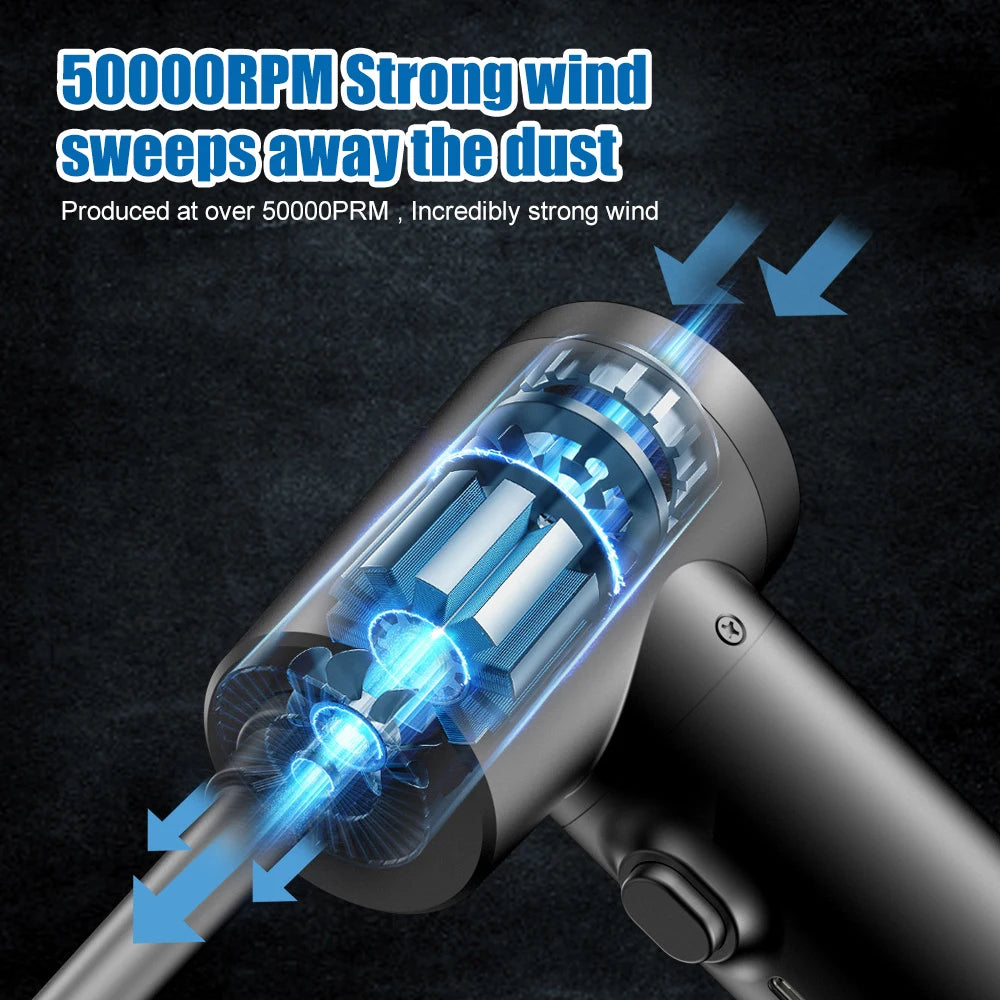 50000RPM Electric Air Blower Cordless Car Vacuum Cleaner