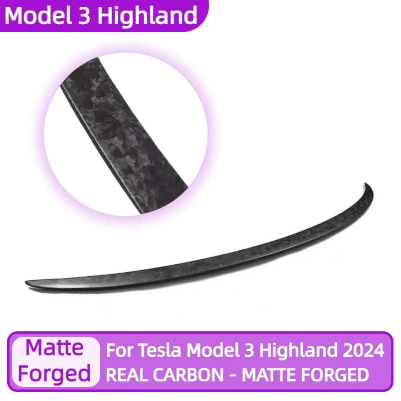 Real Carbon Fiber 2023 For Tesla Mode 3 Model Y Trunk Wing Spoiler