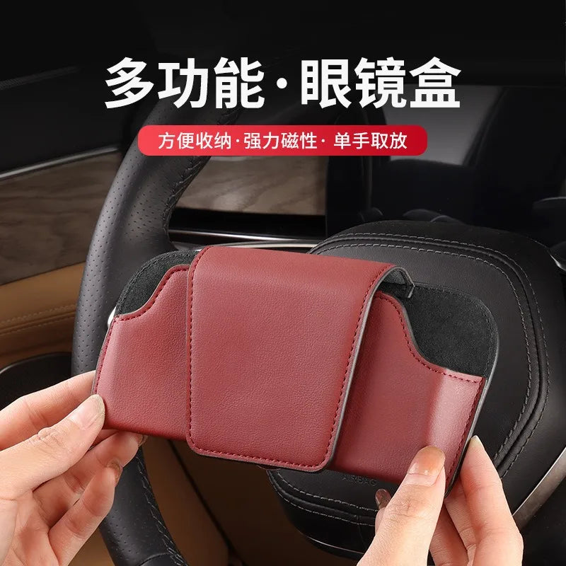 Car Glasses Case PU Leather