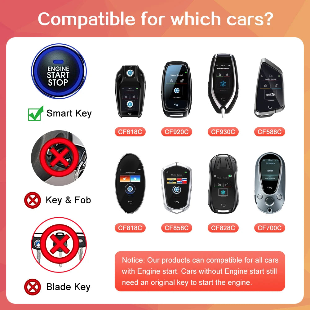 New Universal Remote Smart Car Key CF920C LCD Screen