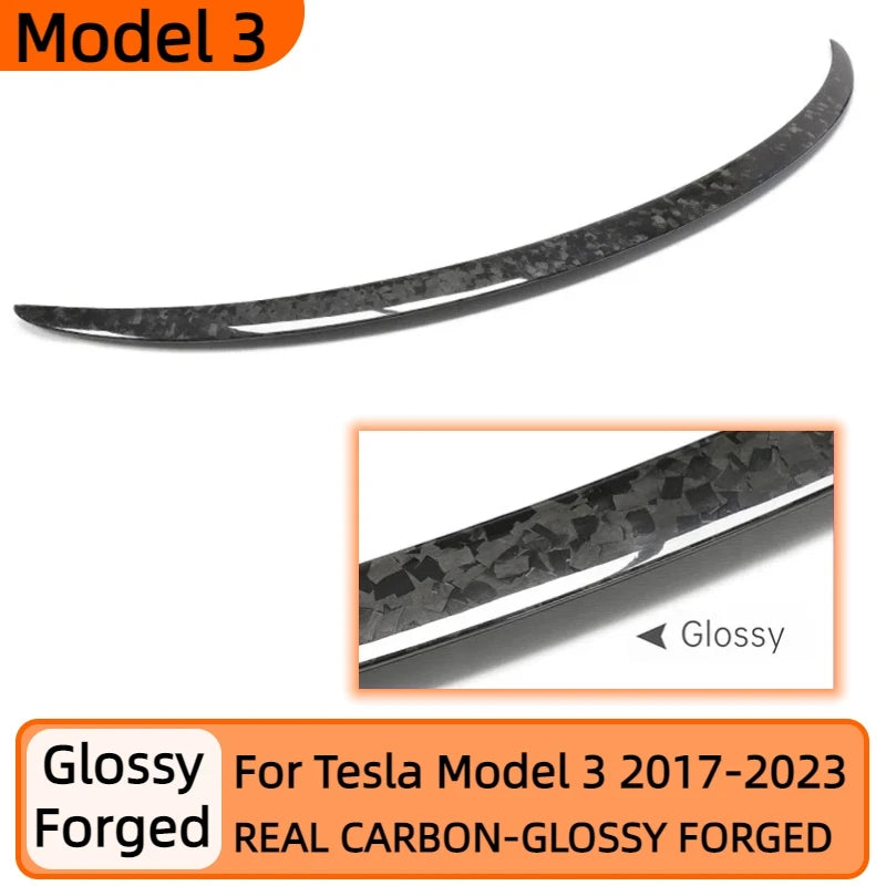 Real Carbon Fiber 2023 For Tesla Mode 3 Model Y Trunk Wing Spoiler