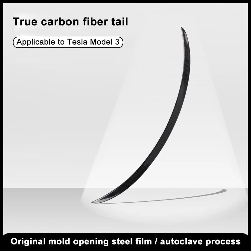 Real Carbon Fiber 2023 For Tesla Mode 3 Model Y Trunk Wing Spoiler