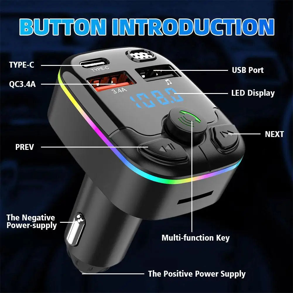 Car MP3 Player Fm Transmitter Wireless Bluetooth 5.0