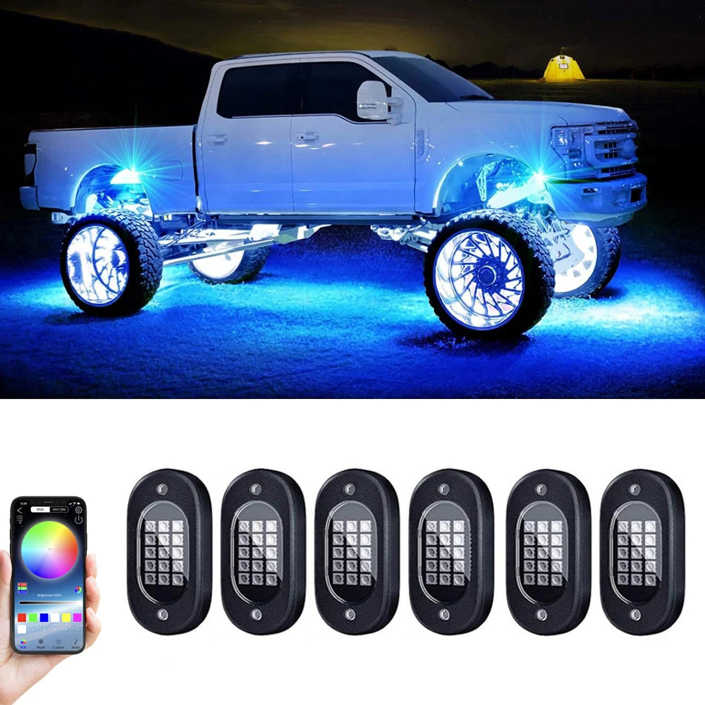 Rock Lights Multicolor Underglow for Trucks 4/6/8/10/12 pods