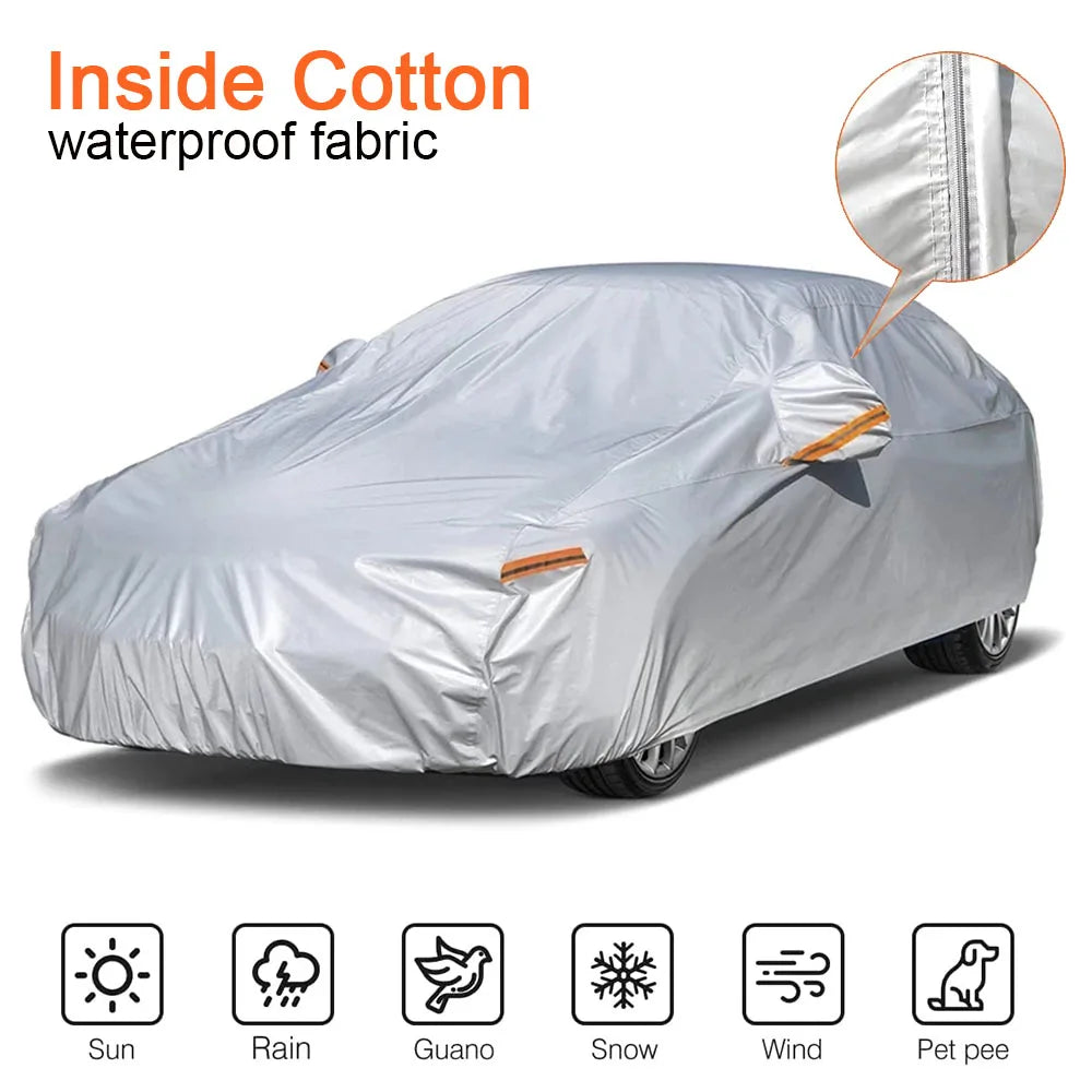 Kayme Multi-Layer Full Car Cover Waterproof All Weather