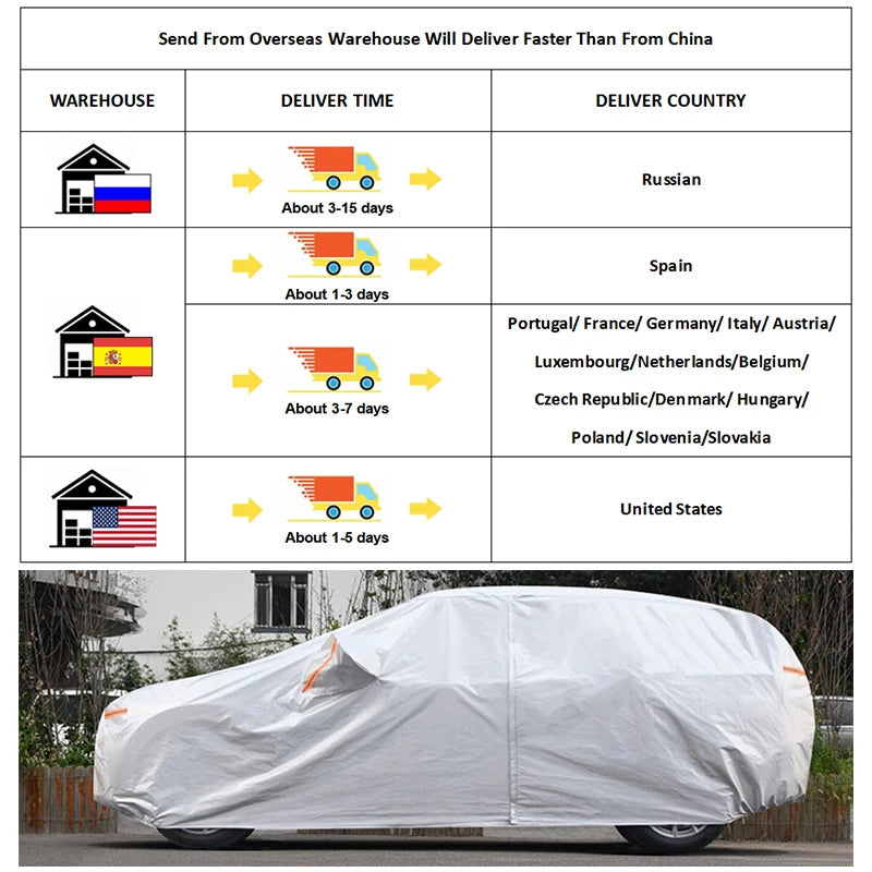 Kayme Multi-Layer Full Car Cover Waterproof All Weather