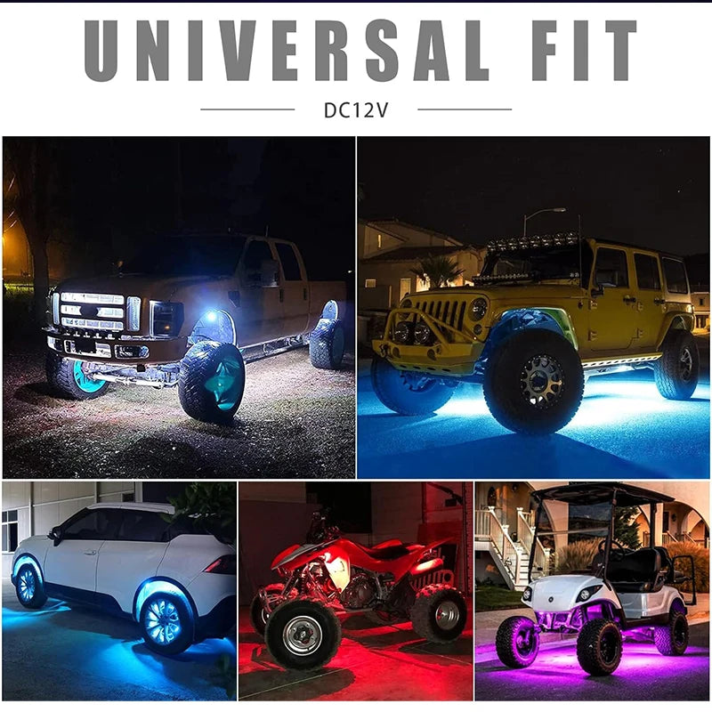 Rock Lights Multicolor Underglow for Trucks 4/6/8/10/12 pods