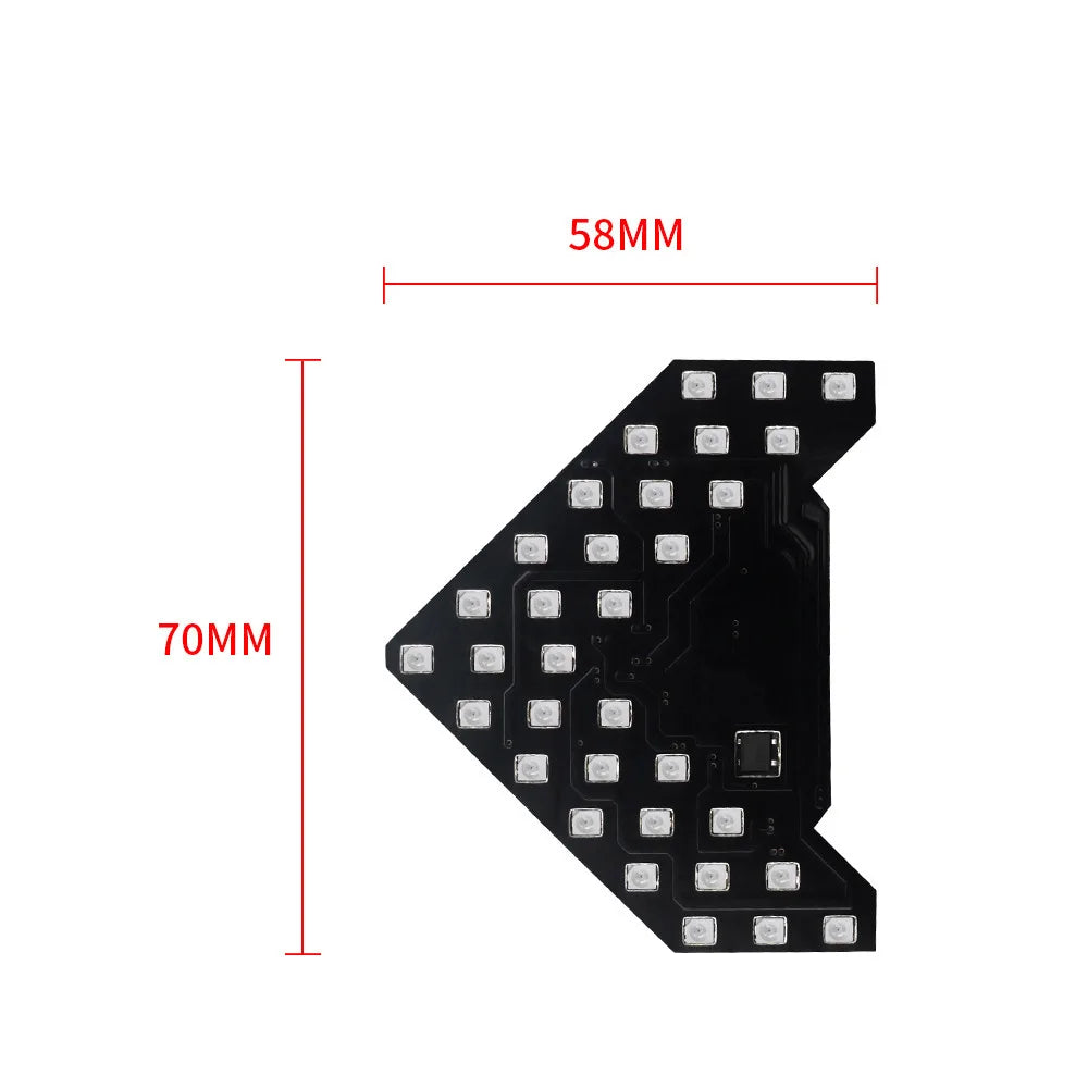 ASLENT 2pcs 14/33 SMD LED Arrow Panel For Car