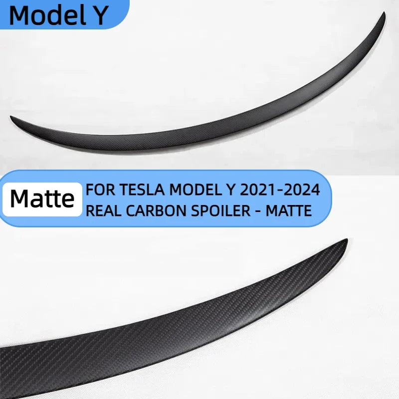 Real Carbon Fiber 2023 For Tesla Mode 3 Model Y Trunk Wing Spoiler