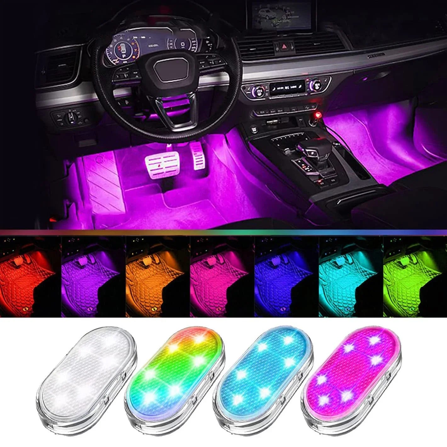 Wireless Led Lights for Car Interior, Car Led Lights Interior