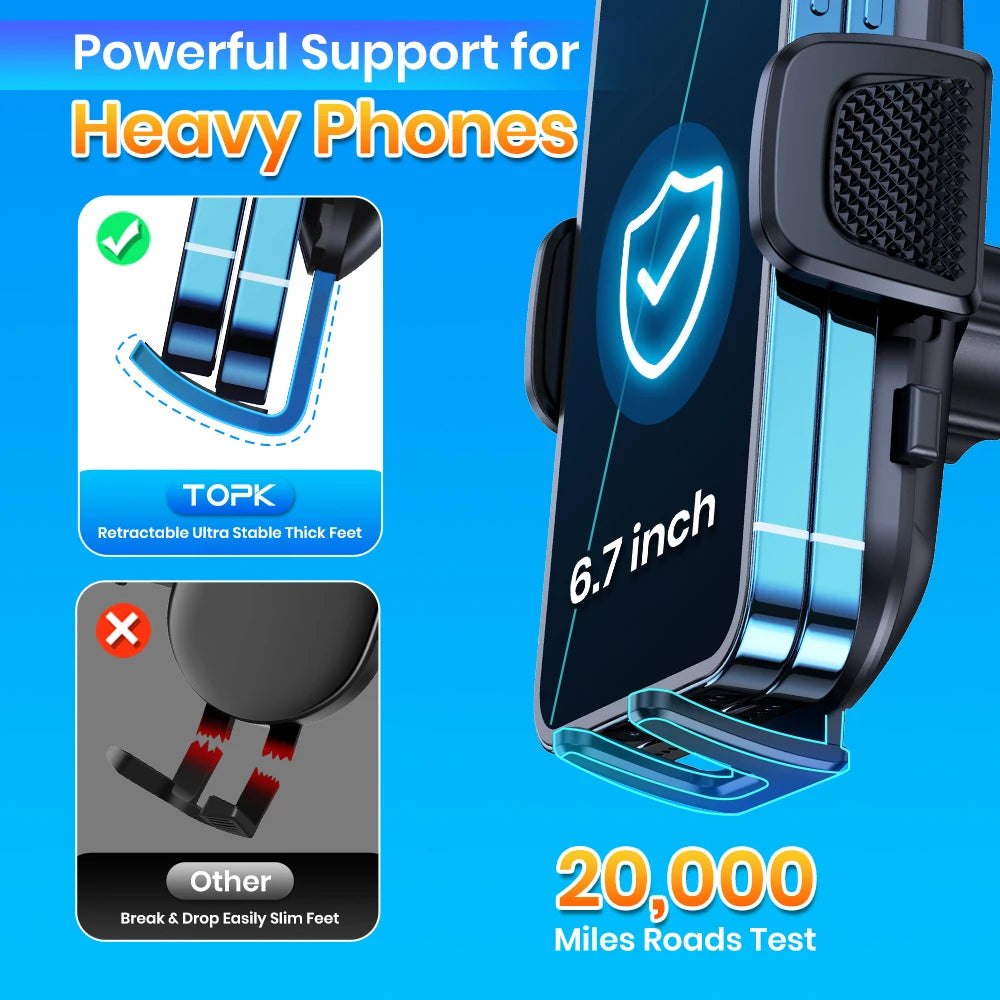 TOPK Car Phone Holder Stand Gravity Dashboard Phone Holder