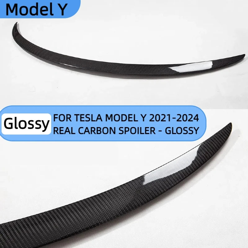 Real Carbon Fiber 2023 For Tesla Mode 3 Model Y Trunk Wing Spoiler