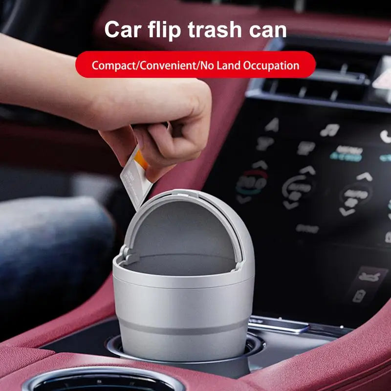 Car Trash Bin Can Mini Auto Dust Organizer