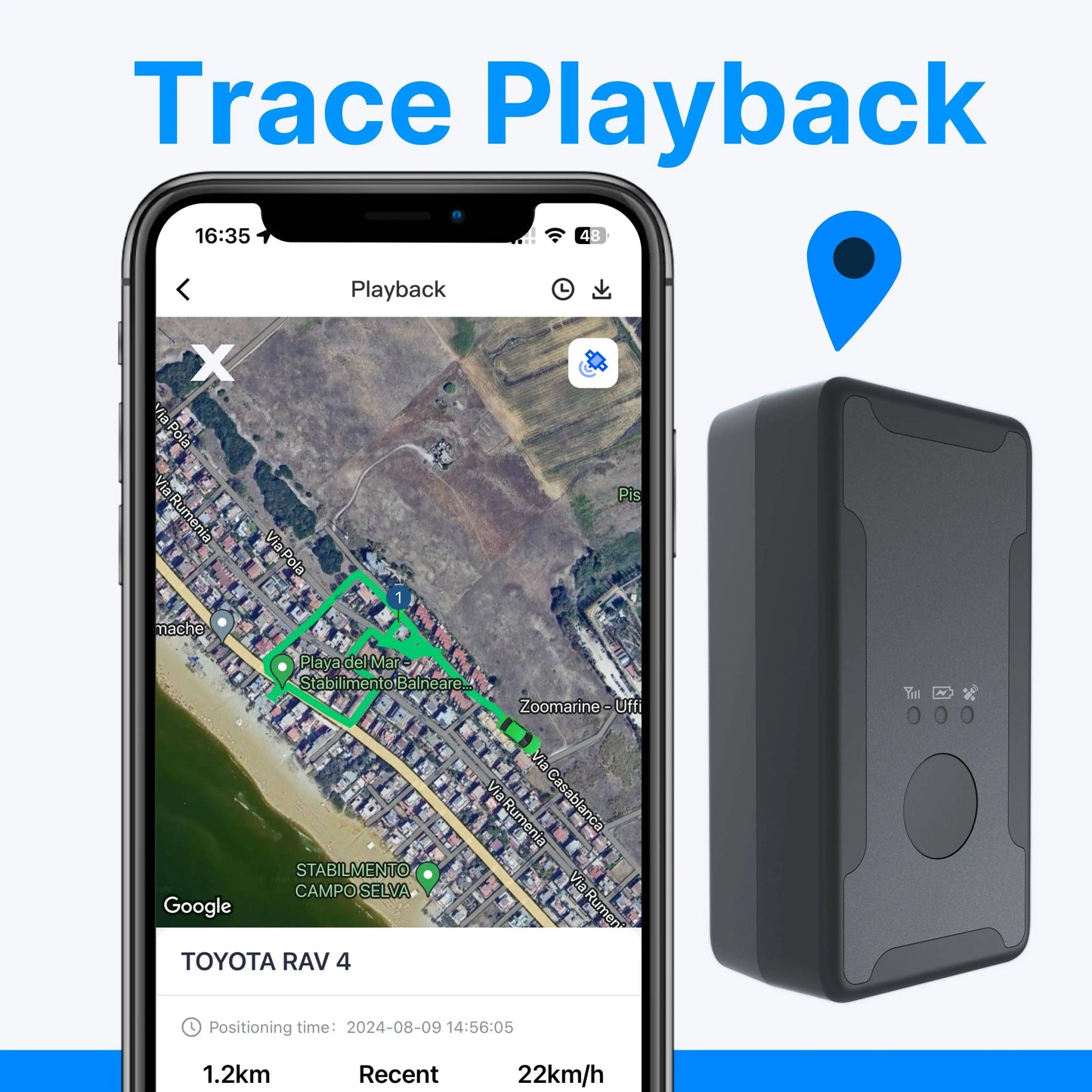 4G GPS Tracker 5M Accuracy Car Tracking Device