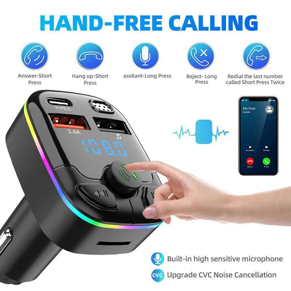 Car MP3 Player Fm Transmitter Wireless Bluetooth 5.0