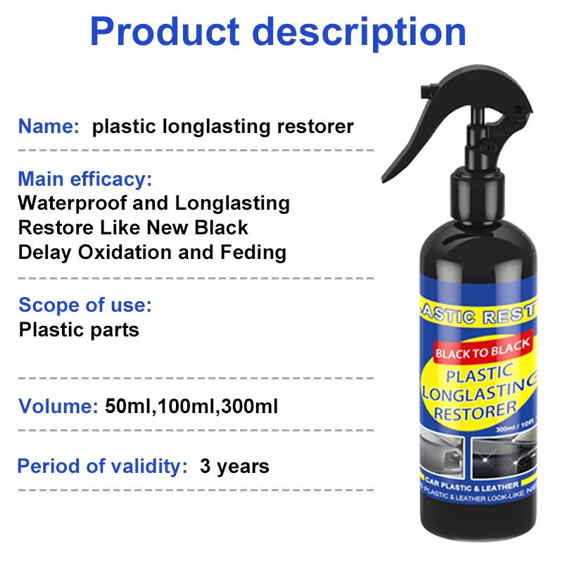 Car Plastic Restorer Back To Black Gloss Car Cleaning