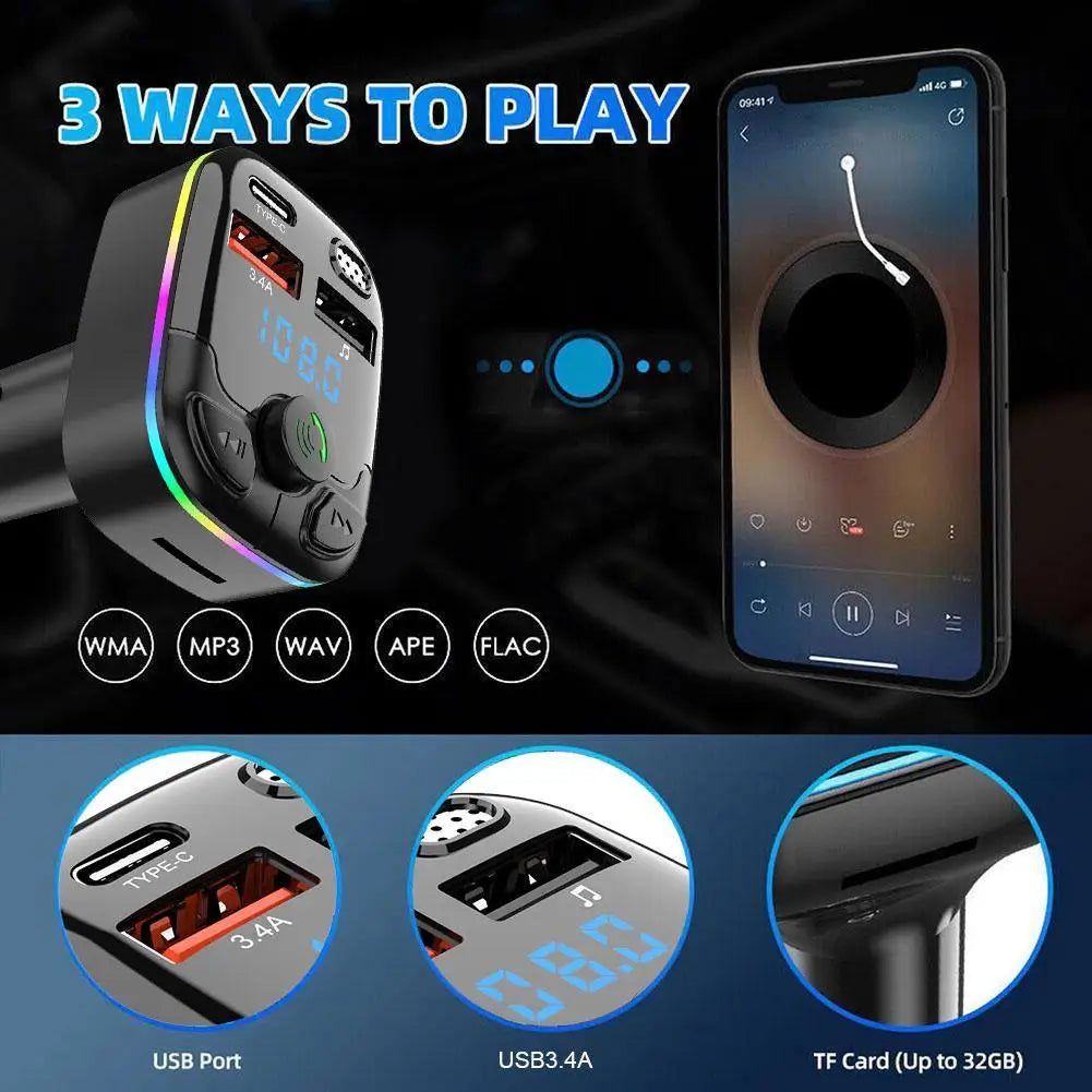 Car MP3 Player Fm Transmitter Wireless Bluetooth 5.0